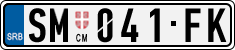 License plate of Serbia, Cars