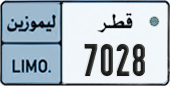 License plate of Qatar, Limo