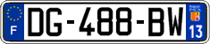 French license plate, SIV (ordinary)