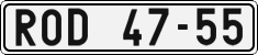 License plate of the Czech Republic, Cars (1960)