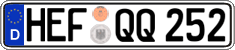 German license plate, Regular plates