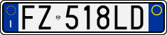 License plate of Italy, Cars (1994 year series)