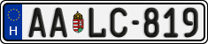 license plates of Hungary, Regular plates (2022)