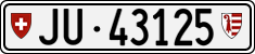 License plate of Switzerland, Cars