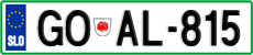 License plate of Slovenia, Cars