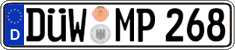 German license plate, Regular plates