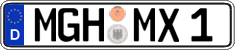 German license plate, Regular plates