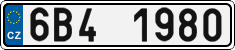 License plate of the Czech Republic, Cars (2001)