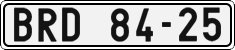 License plate of the Czech Republic, Cars (1960)