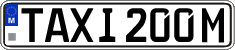 License plate of Malta, Taxi (TAXI 123A)