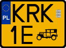 License plates of Poland, Oldtimers