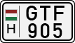 license plates of Hungary, Cars (1990)
