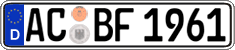 German license plate, Regular plates