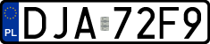 License plates of Poland, Regular car plates