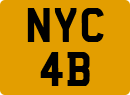 License plate of the United Kingdom, 1963 year system