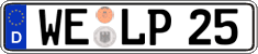 German license plate, Regular plates