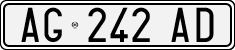 License plate of Italy, Cars (1994 year series)