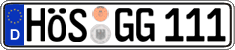 German license plate, Regular plates