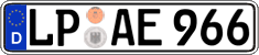 German license plate, Regular plates