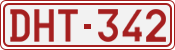 License plate of Belgium, 1951 year system