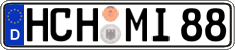 German license plate, Regular plates