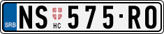 License plate of Serbia, Cars