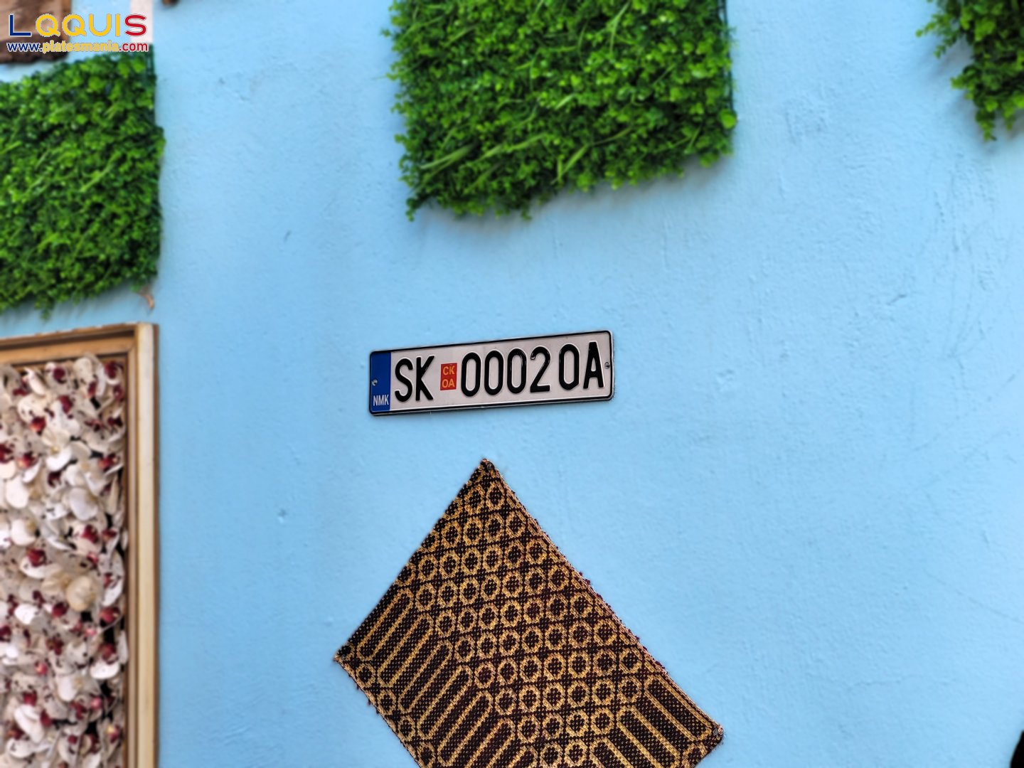 SK 0002 OA, License plate without vehicle 