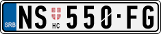 License plate of Serbia, Cars