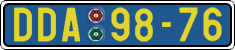 License plate of the Czech Republic, Foreign citizens and enterprises (1960)