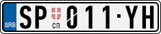 License plate of Serbia, Cars