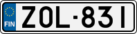 License plate of Finland, Cars