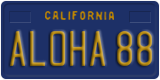 California, Vanity Plates