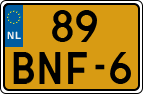 License plate of the Netherlands, Heavy Commercial Vehicles (1994 system)
