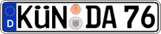 German license plate, Regular plates