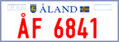 License plate of Åland, Provisional (ÅF 1234)