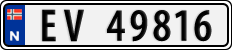 License plate of Norway, Cars