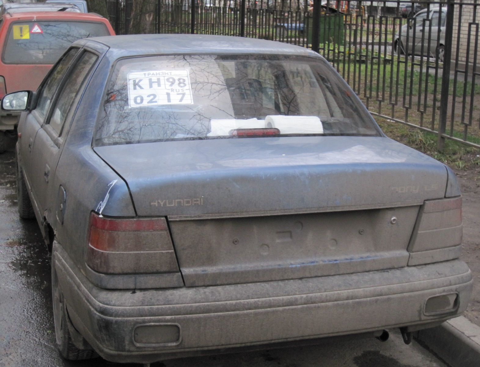 кн 0217 98, Hyundai Pony 4th gen Sedan (X2; EU-market), facelift, 1991–1994