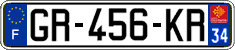 French license plate, SIV (ordinary)