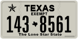 Texas, Exempt (123-4567)