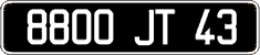 French license plate, FNI