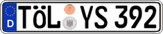 German license plate, Regular plates