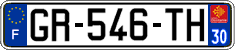 French license plate, SIV (ordinary)