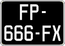 French license plate, SIV (oldtimers)