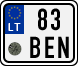 License plate of Lithuania, Mopeds