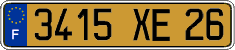 French license plate, FNI