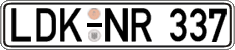 German license plate, Regular plates