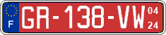 French license plate, SIV (transit plates)