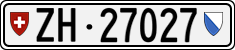 License plate of Switzerland, Cars