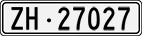 License plate of Switzerland, Cars