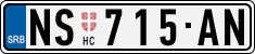 License plate of Serbia, Cars